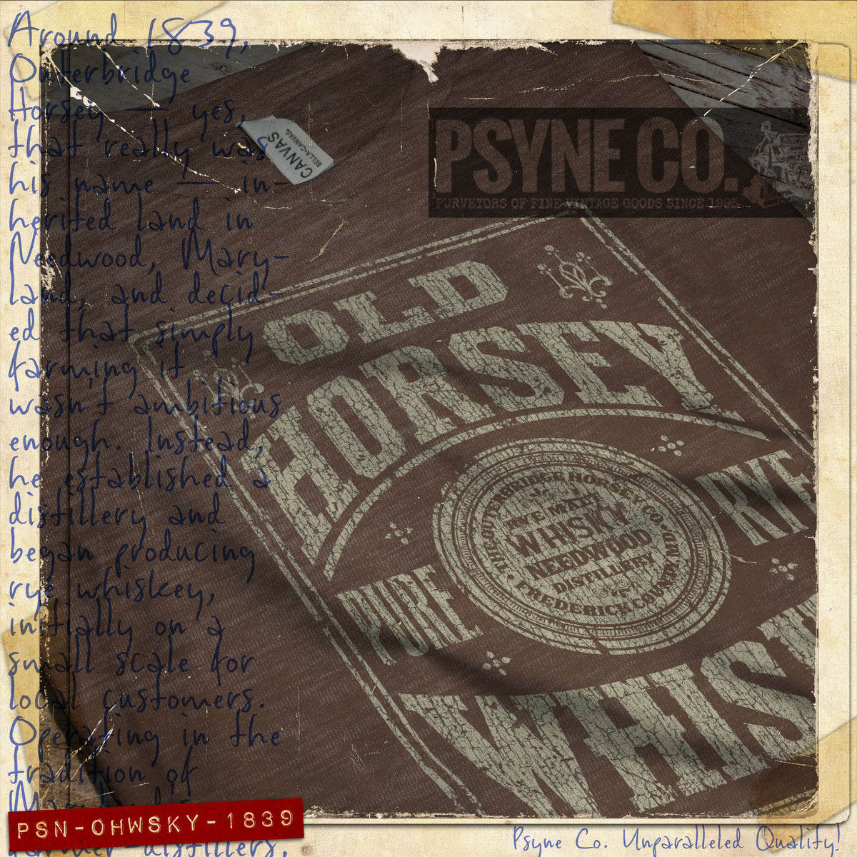 Old Horsey Rye Whisky 1839 Vintage Men's T-Shirt