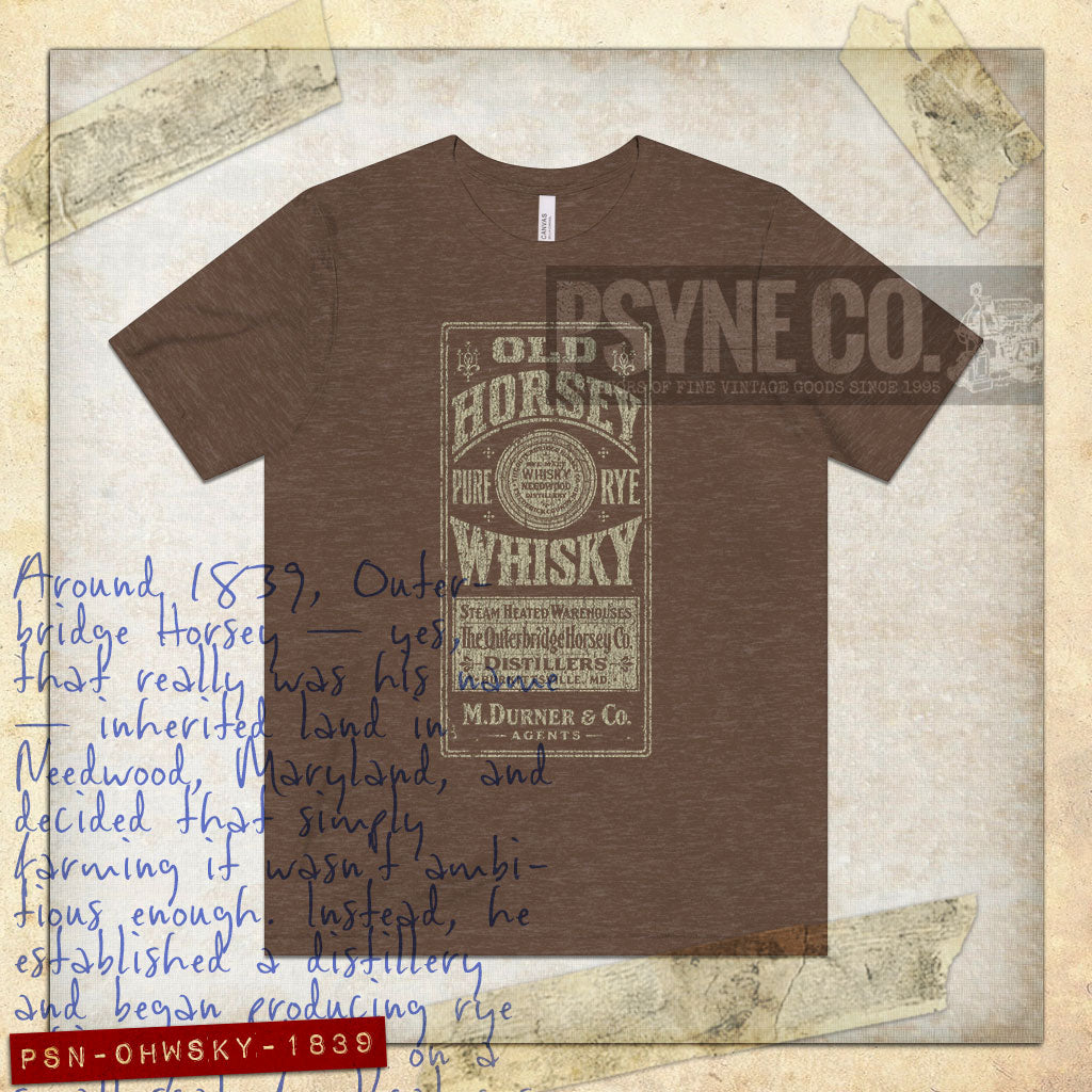 Old Horsey Rye Whisky 1839 Vintage Men's T-Shirt