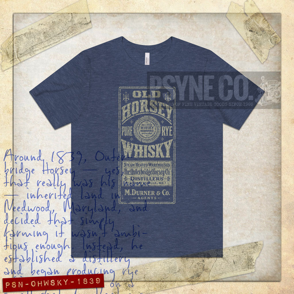 Old Horsey Rye Whisky 1839 Vintage Men's T-Shirt