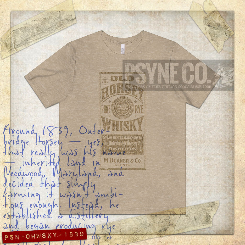 Old Horsey Rye Whisky 1839 Vintage Men's T-Shirt