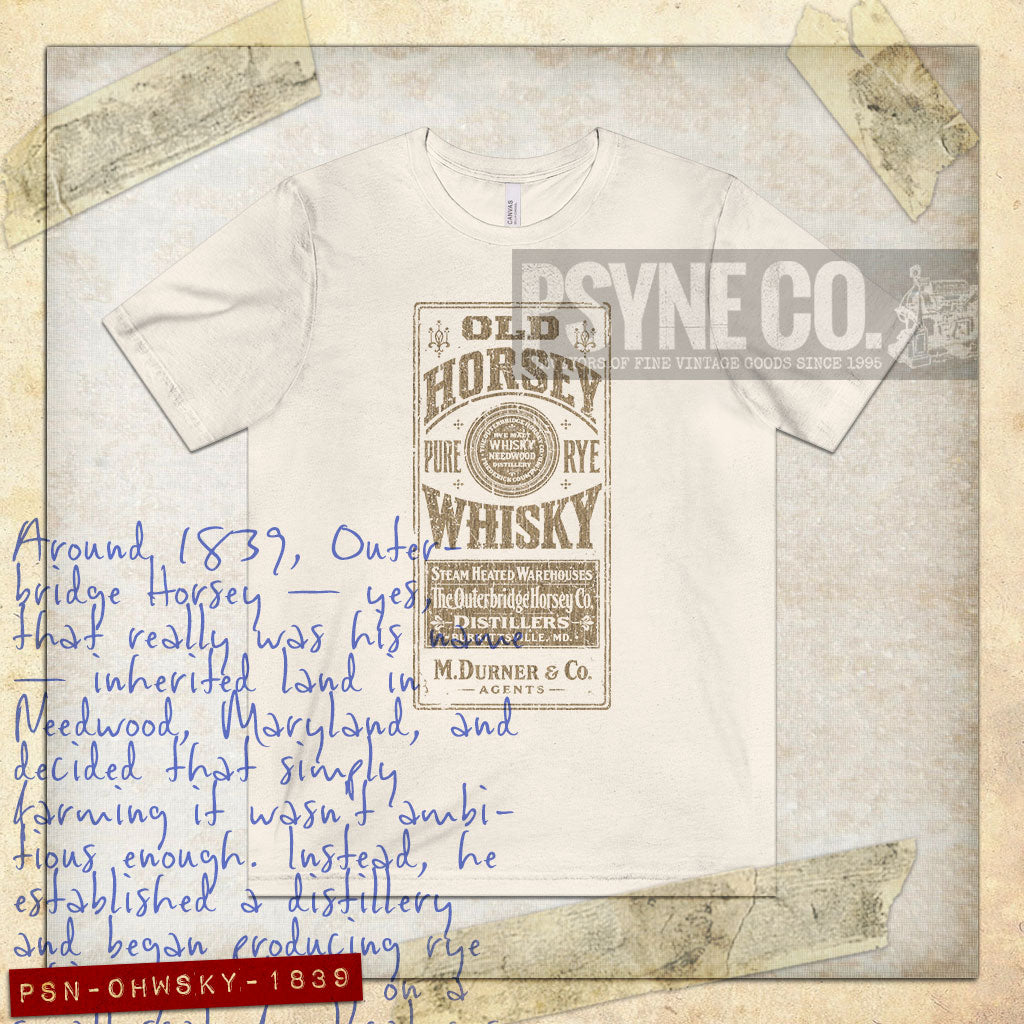 Old Horsey Rye Whisky 1839 Vintage Men's T-Shirt