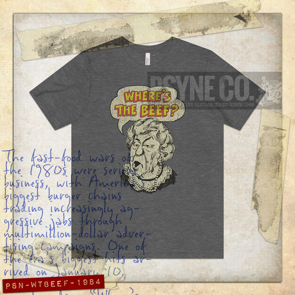 Where's The Beef 1984 Vintage Men's T-Shirt