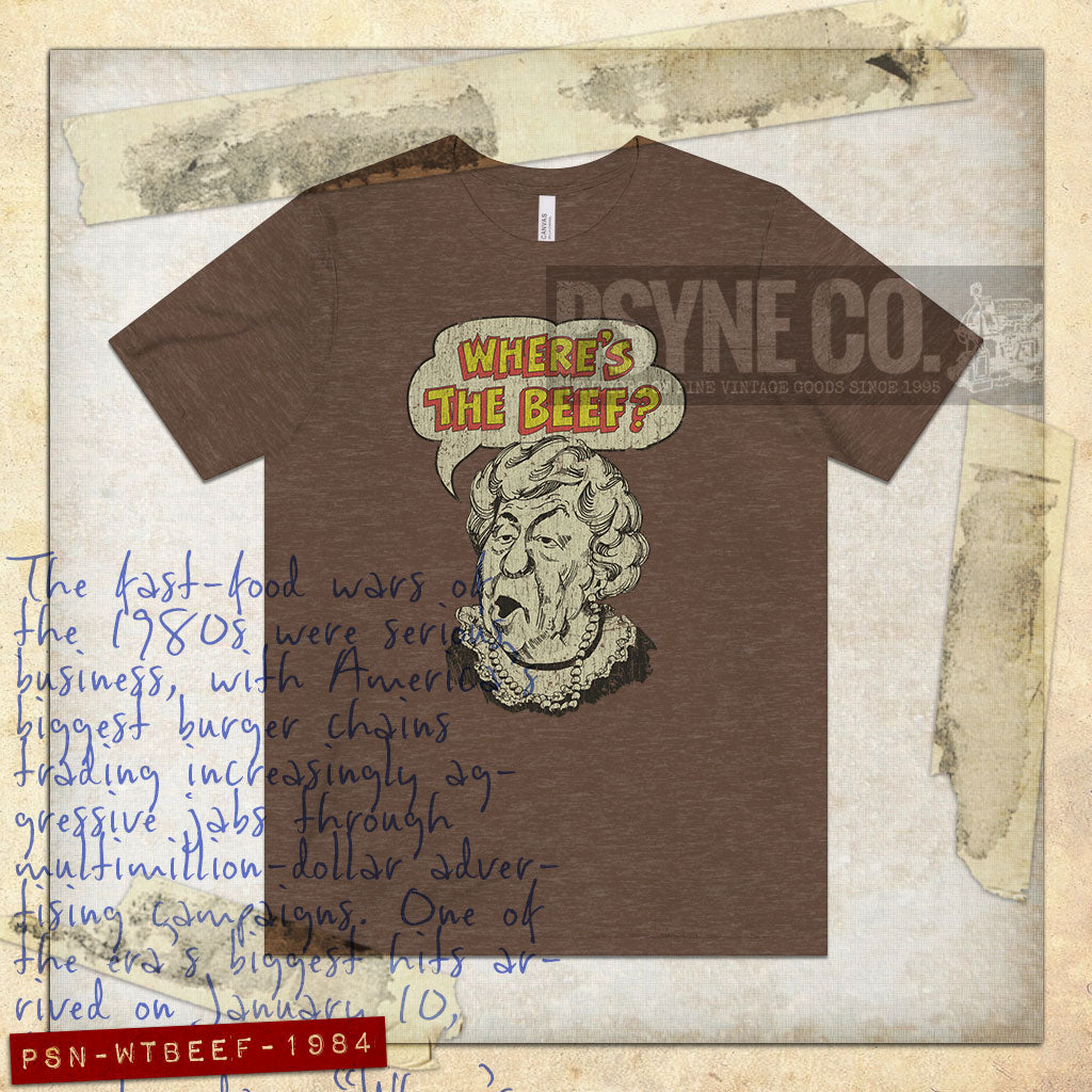 Where's The Beef 1984 Vintage Men's T-Shirt