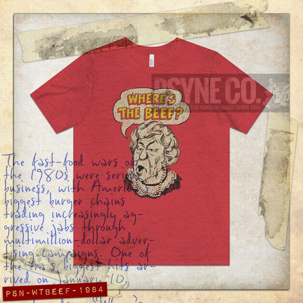 Where's The Beef 1984 Vintage Men's T-Shirt
