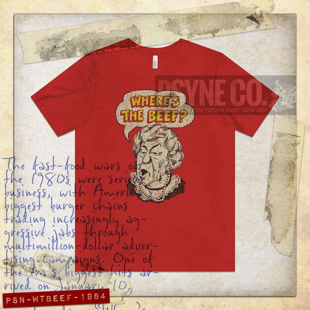 Where's The Beef 1984 Vintage Men's T-Shirt