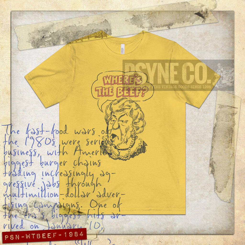 Where's The Beef 1984 Vintage Men's T-Shirt