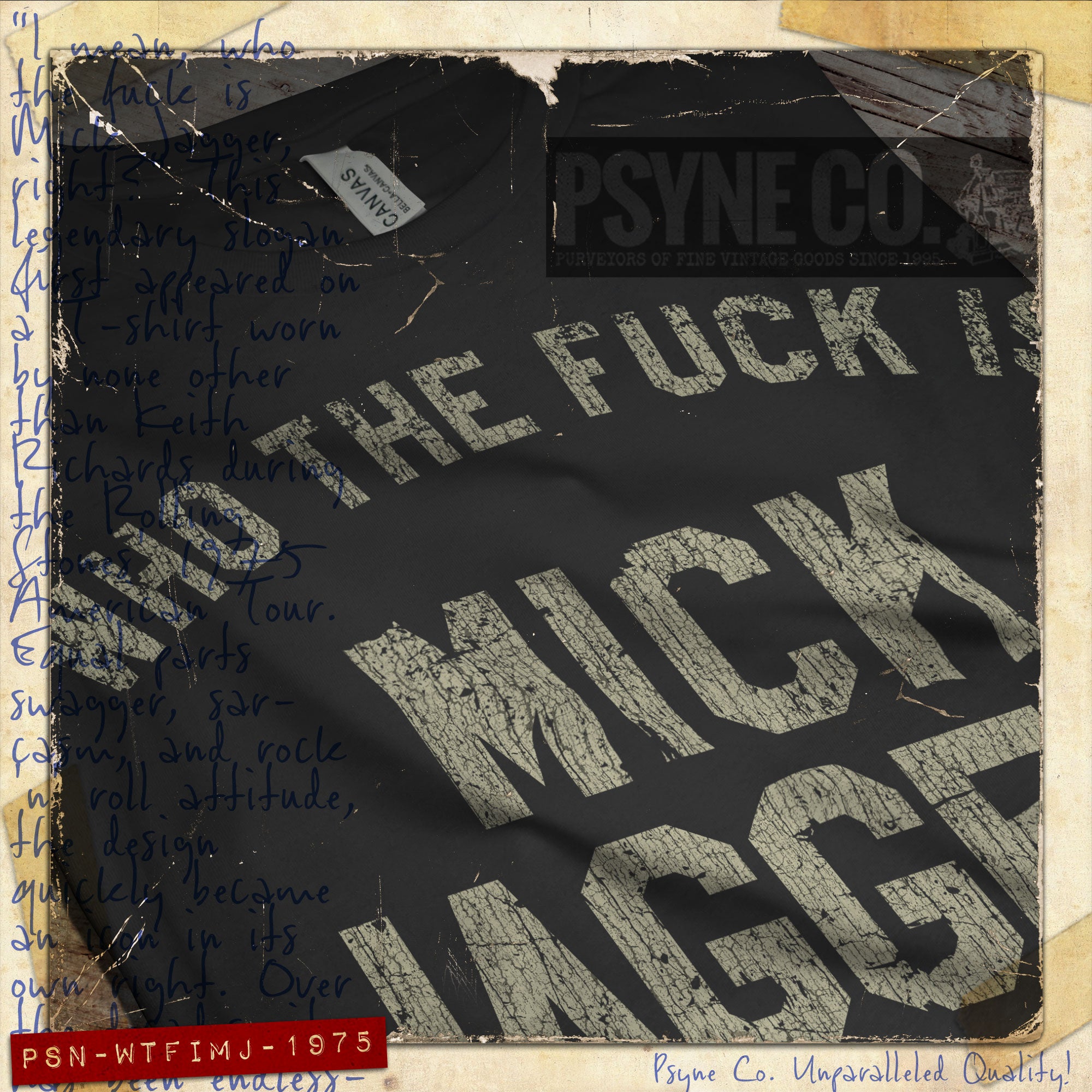 Who The Fuck Is Mick Jagger 1975 Vintage Men's T-Shirt
