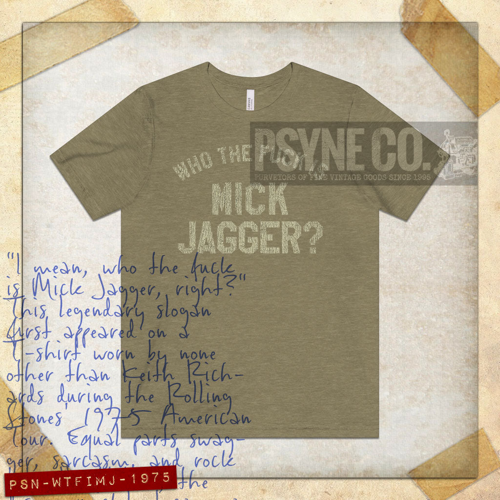 Who The Fuck Is Mick Jagger 1975 Vintage Men's T-Shirt