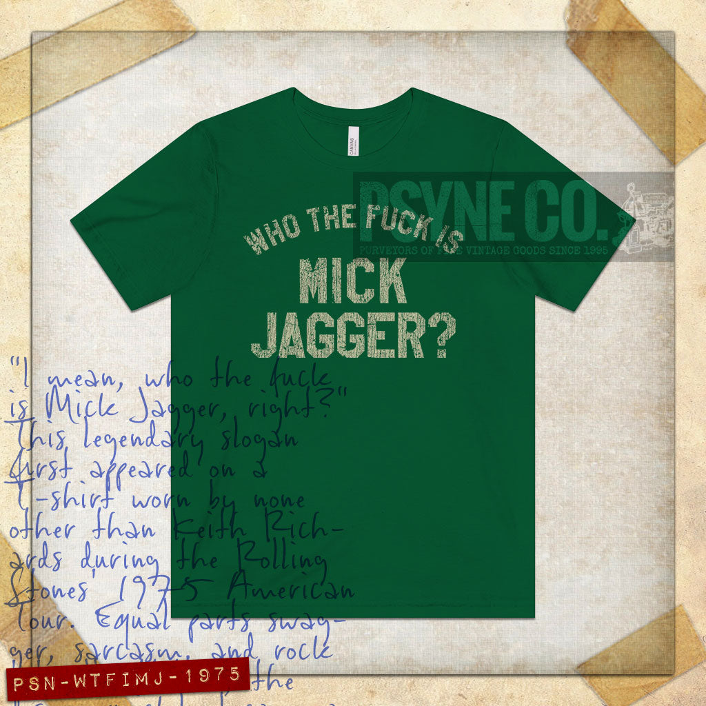 Who The Fuck Is Mick Jagger 1975 Vintage Men's T-Shirt