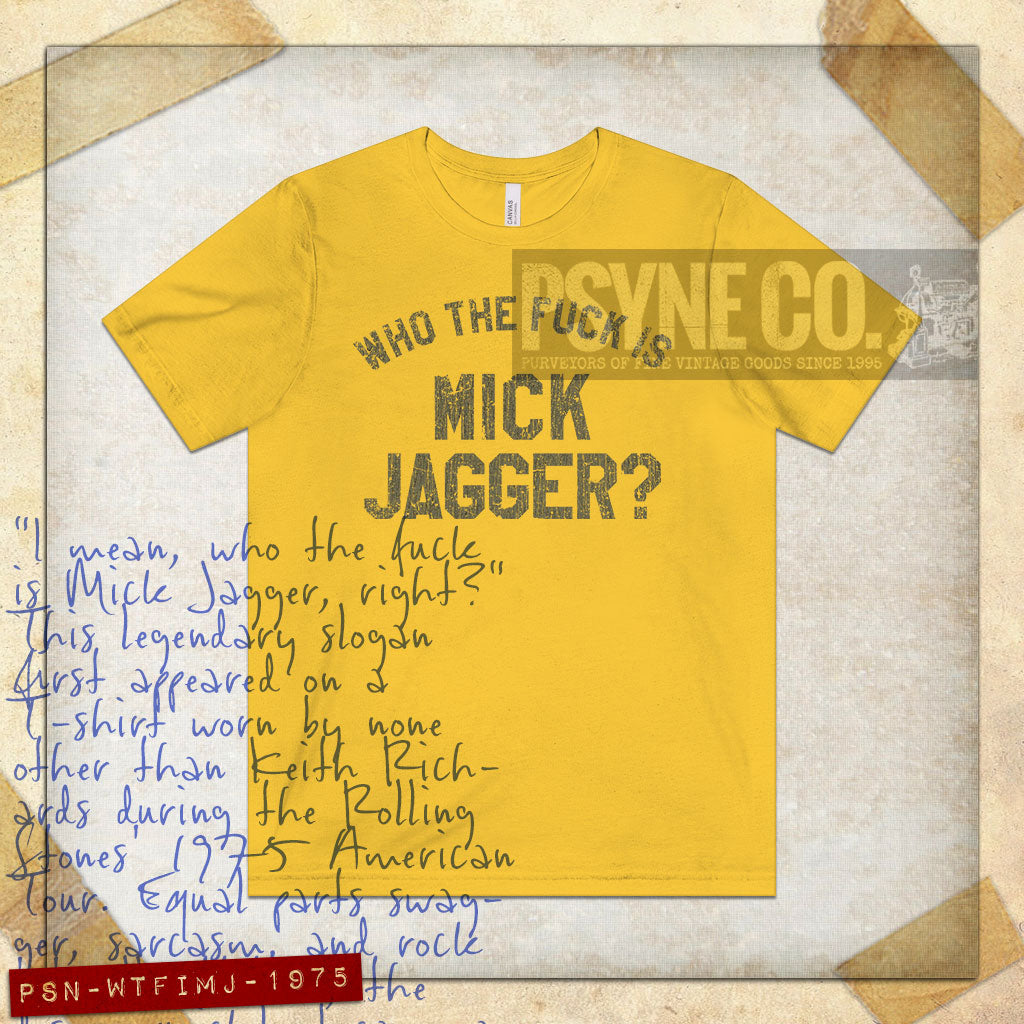 Who The Fuck Is Mick Jagger 1975 Vintage Men's T-Shirt