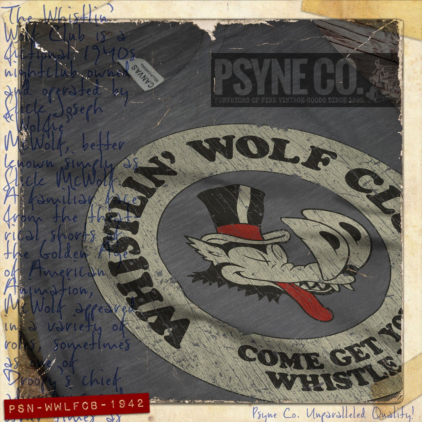 Whistlin’ Wolf Club 1942 Vintage Men's T-Shirt