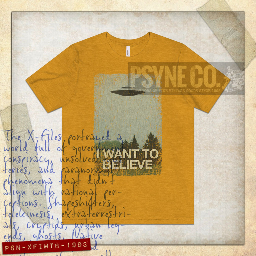 I Want to Believe 1993 Vintage Men's T-Shirt