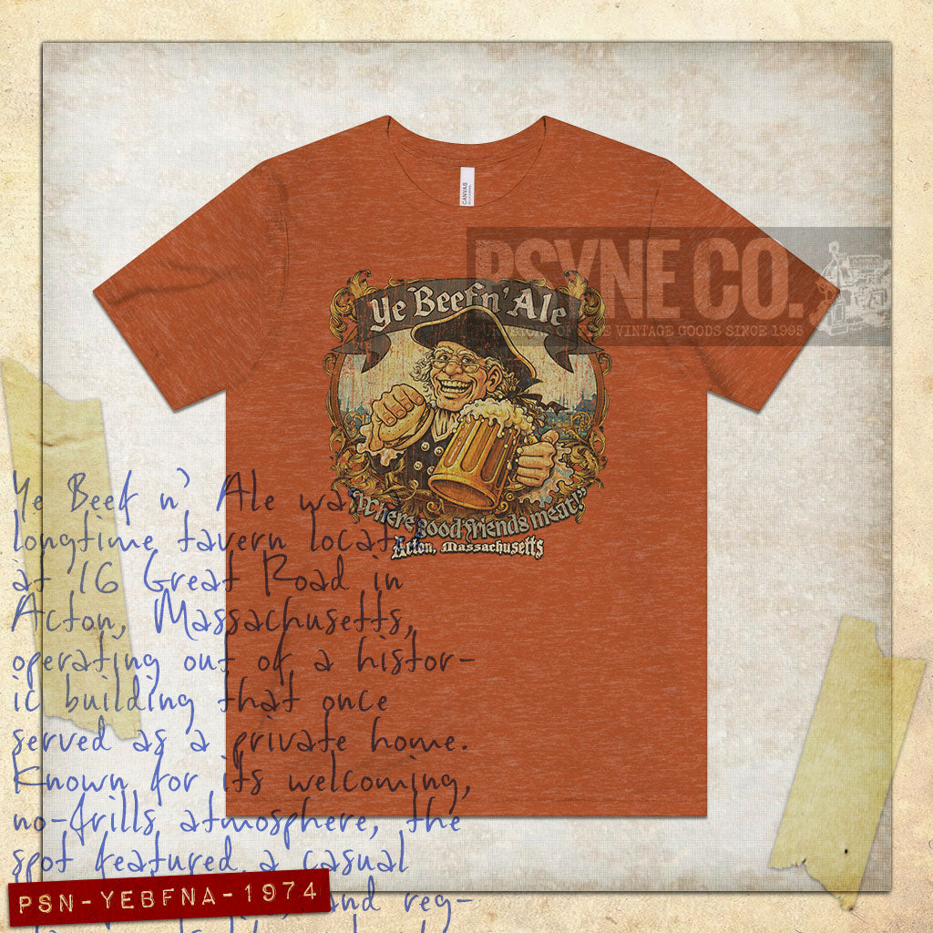 Ye Beef n' Ale 1974 Vintage Men's T-Shirt