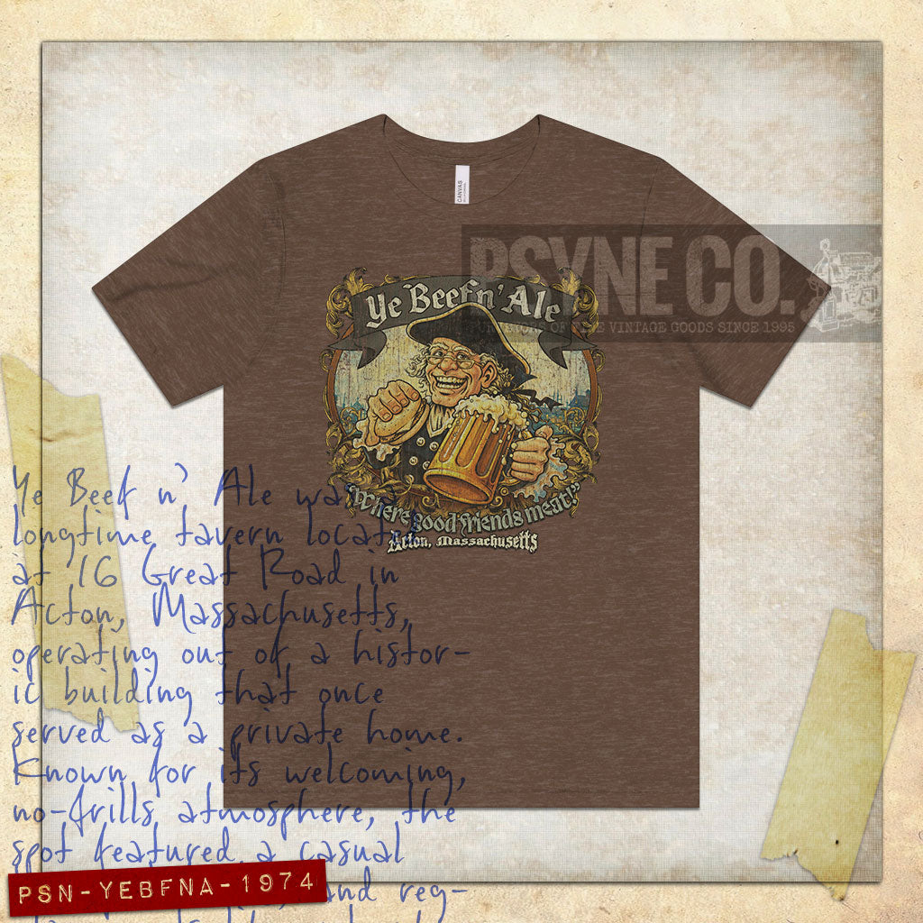 Ye Beef n' Ale 1974 Vintage Men's T-Shirt