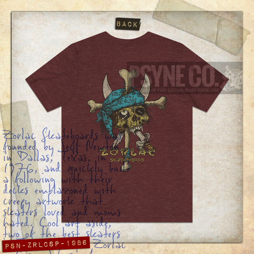 Zorlac Street Pirate 1986 F/B Vintage Men’s T-Shirt