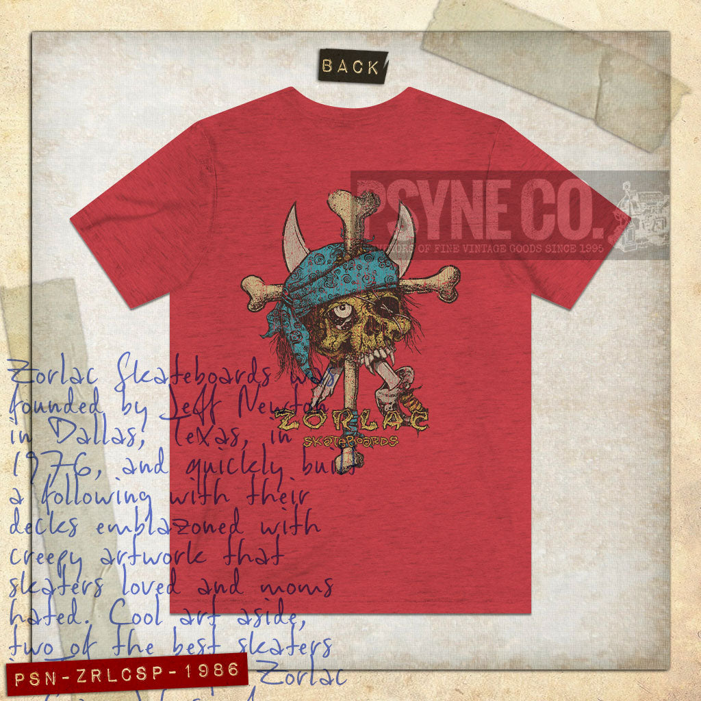 Zorlac Street Pirate 1986 F/B Vintage Men’s T-Shirt