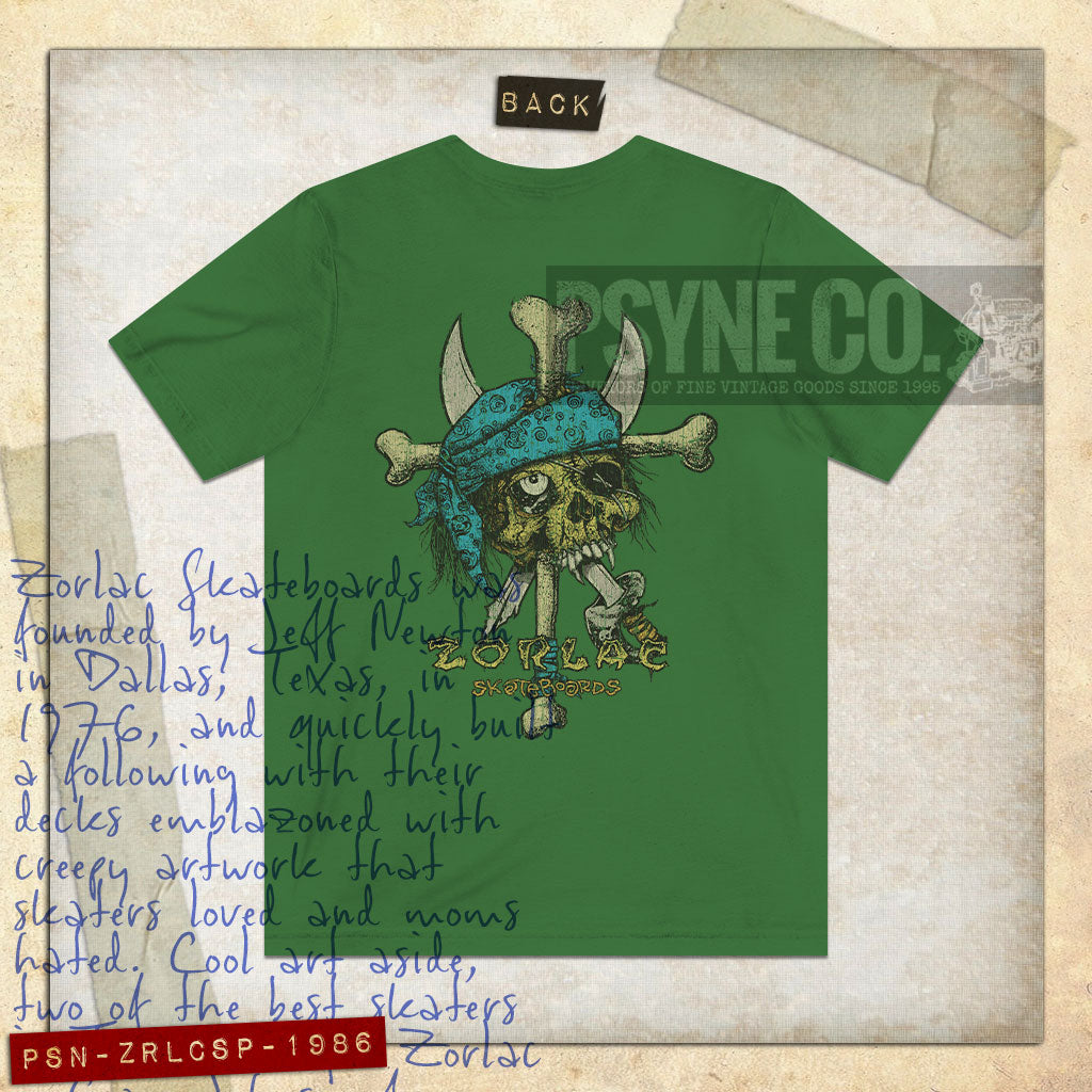 Zorlac Street Pirate 1986 F/B Vintage Men’s T-Shirt