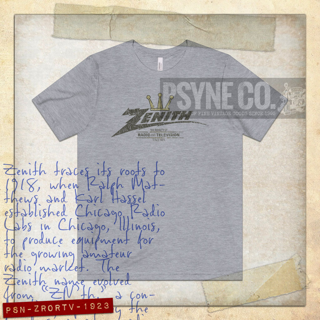 Zenith Royalty of Radio and Television 1923 Vintage Men's T-Shirt