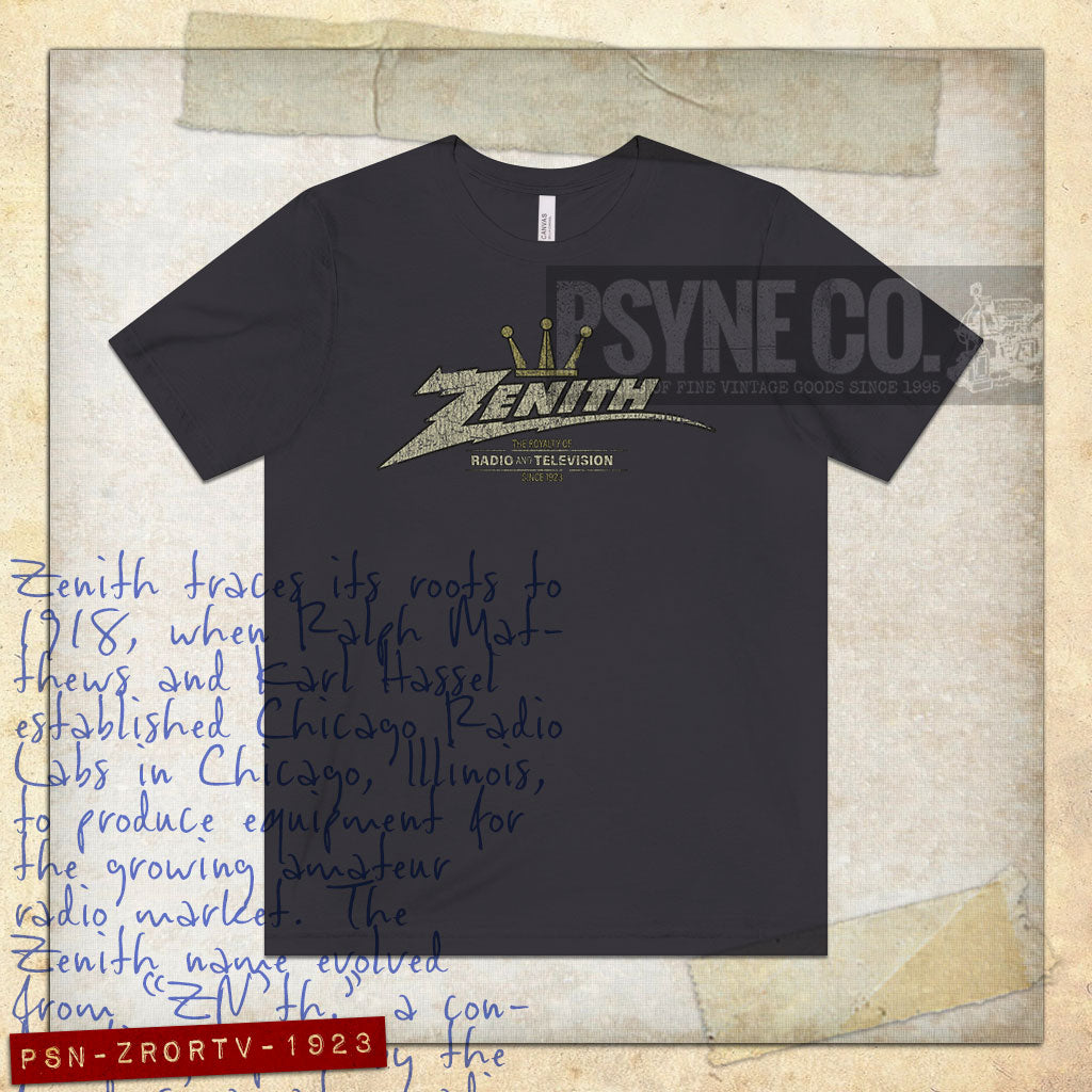 Zenith Royalty of Radio and Television 1923 Vintage Men's T-Shirt