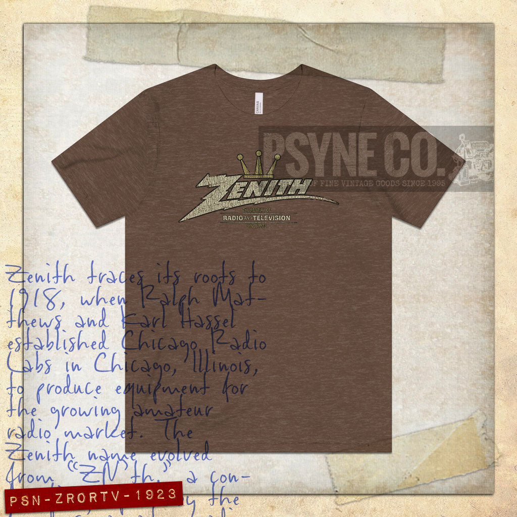 Zenith Royalty of Radio and Television 1923 Vintage Men's T-Shirt