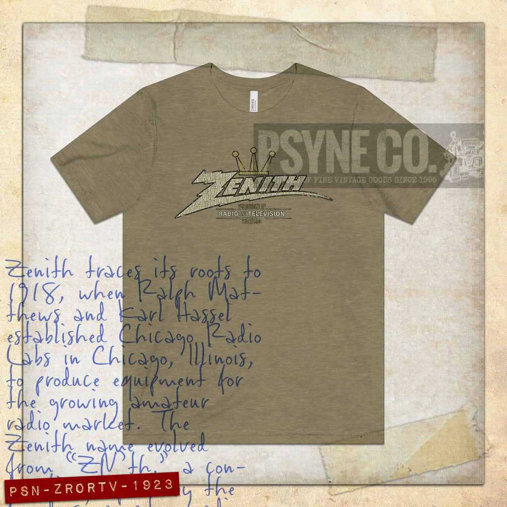 Zenith Royalty of Radio and Television 1923 Vintage Men's T-Shirt