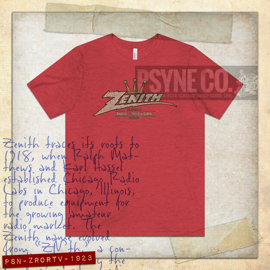 Zenith Royalty of Radio and Television 1923 Vintage Men's T-Shirt