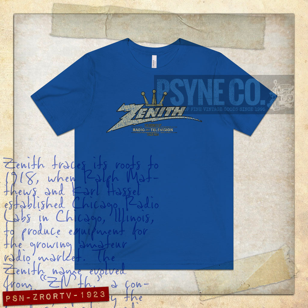Zenith Royalty of Radio and Television 1923 Vintage Men's T-Shirt
