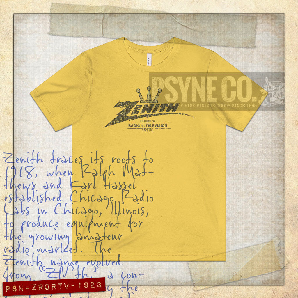 Zenith Royalty of Radio and Television 1923 Vintage Men's T-Shirt