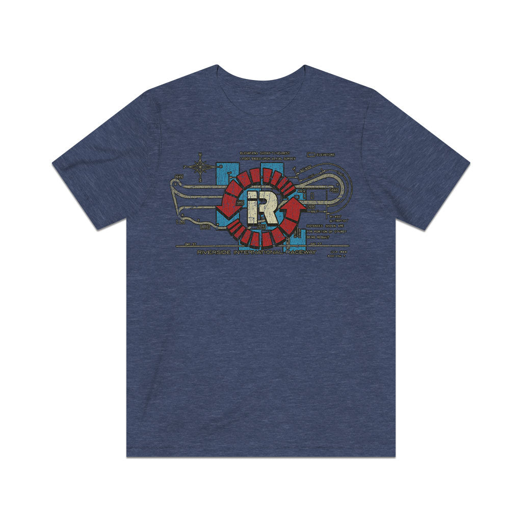 Riverside International Raceway 1957 F/B Vintage Men's T-Shirt