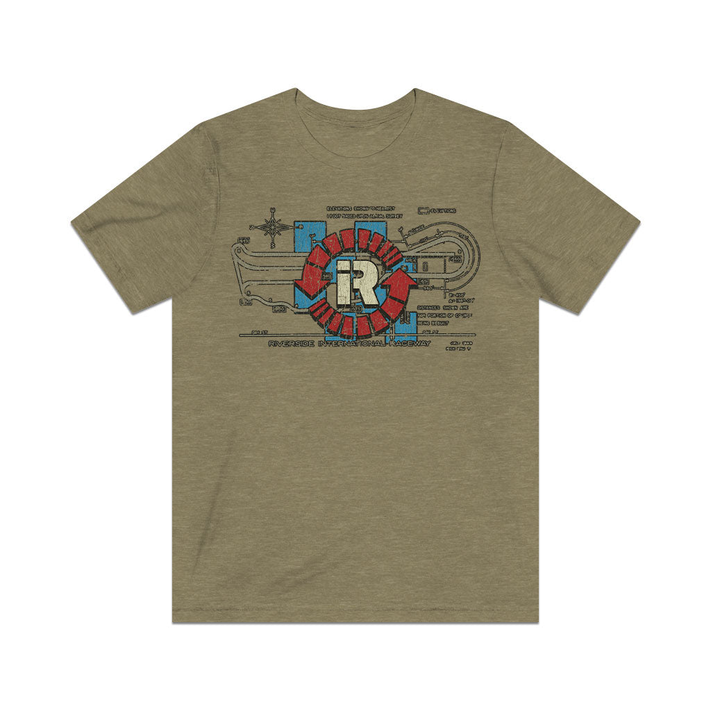 Riverside International Raceway 1957 F/B Vintage Men's T-Shirt