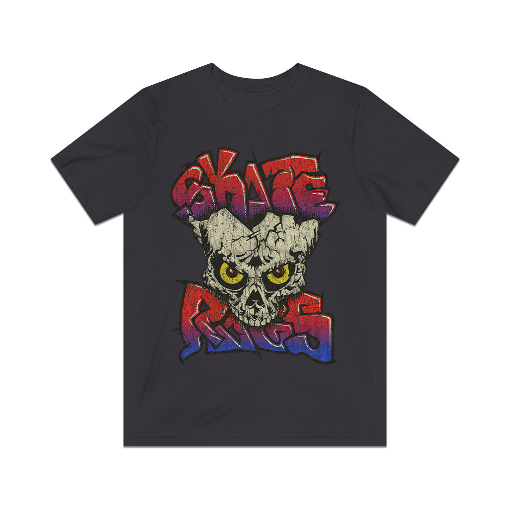 Skate Rags Graffiti Skull 1985 Vintage Men's T-Shirt