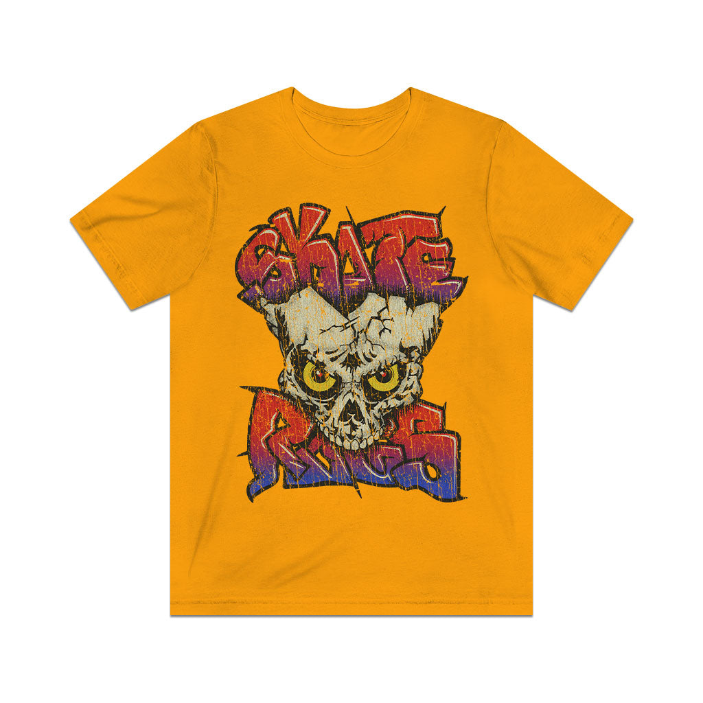 Skate Rags Graffiti Skull 1985 Vintage Men's T-Shirt