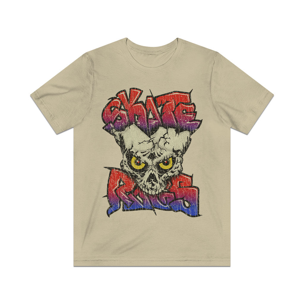 Skate Rags Graffiti Skull 1985 Vintage Men's T-Shirt