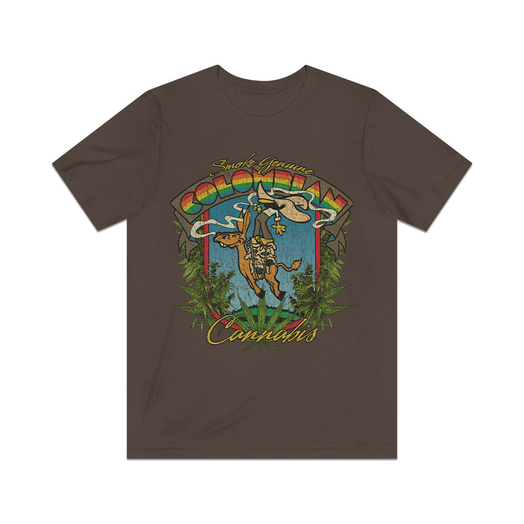 Smoke Genuine Colombian Cannabis 1973 Vintage Men's T-Shirt