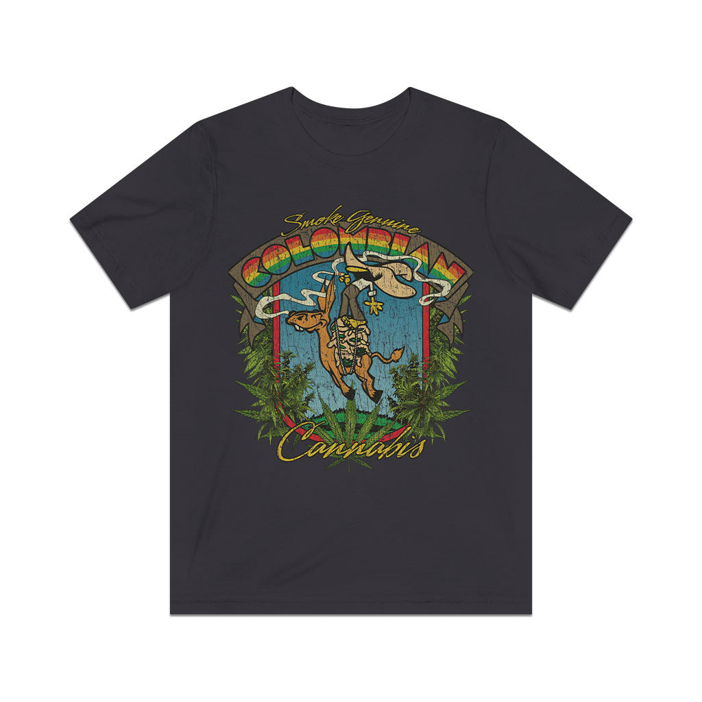 Smoke Genuine Colombian Cannabis 1973 Vintage Men's T-Shirt