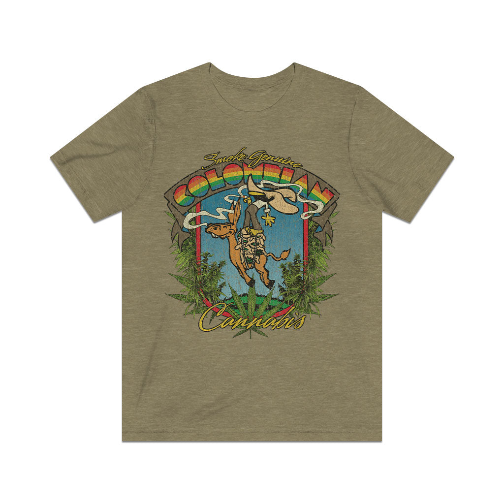 Smoke Genuine Colombian Cannabis 1973 Vintage Men's T-Shirt