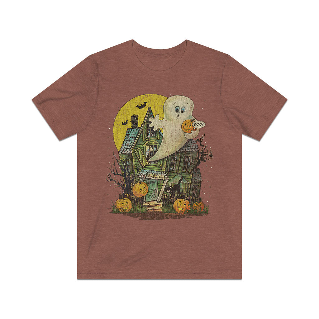 Spooky Ghost House 1978 Vintage Men's T-Shirt