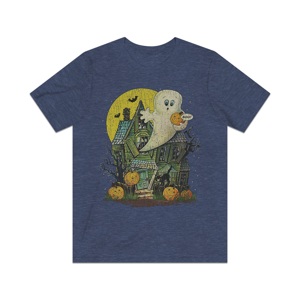Spooky Ghost House 1978 Vintage Men's T-Shirt