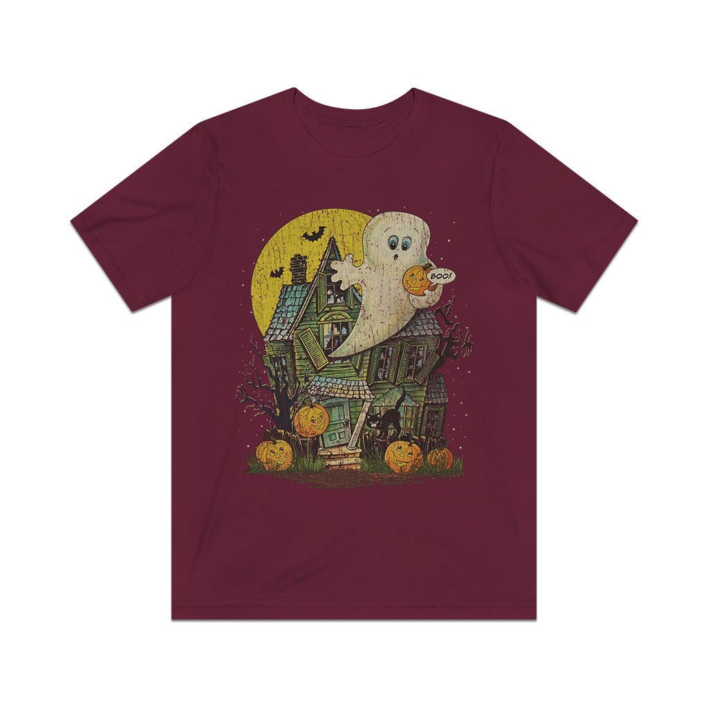 Spooky Ghost House 1978 Vintage Men's T-Shirt