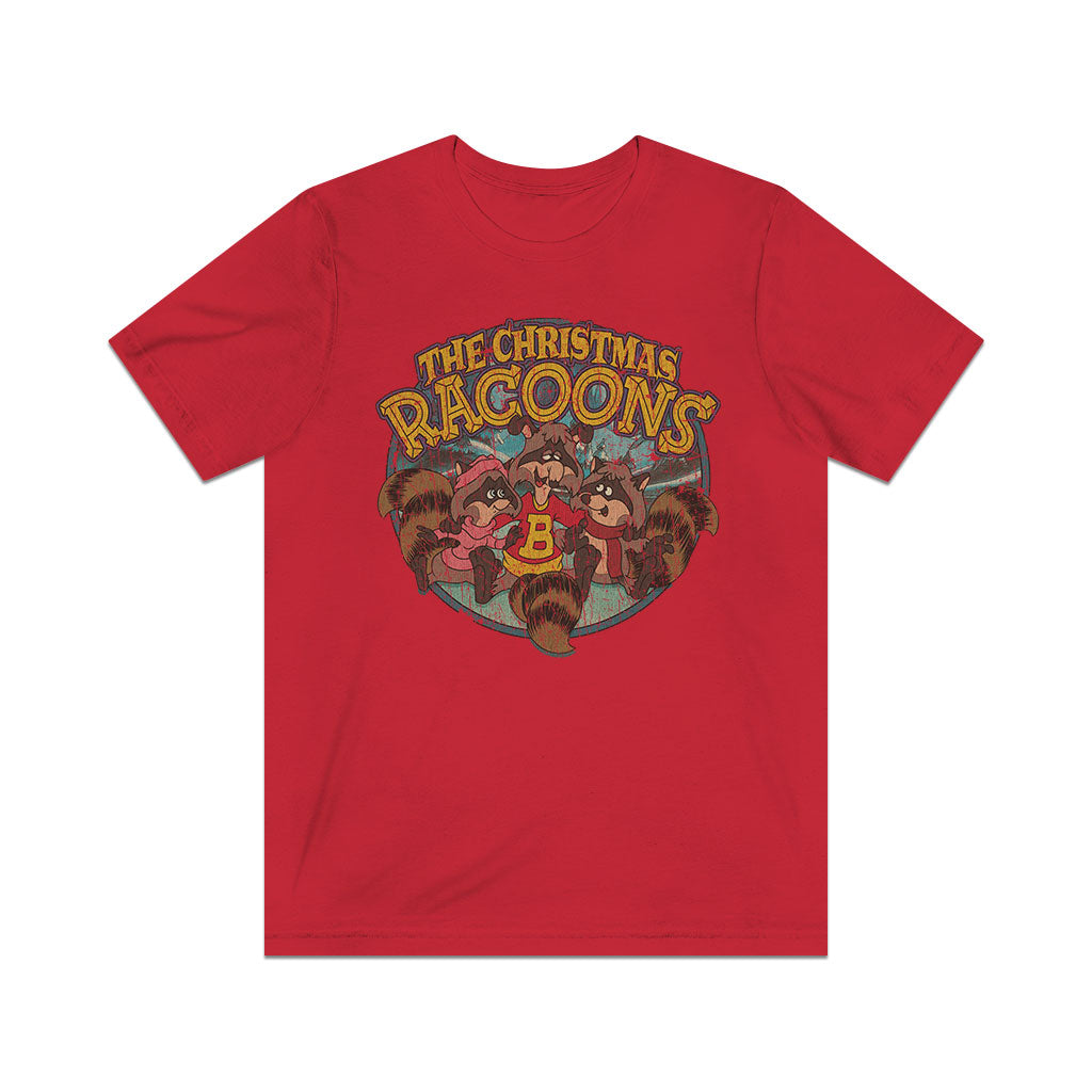 The Christmas Raccoons 1980  Vintage Men's T-Shirt