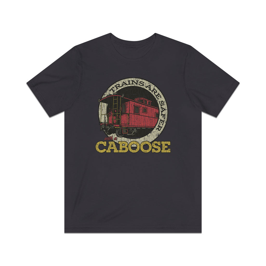 Trains Are Safer With a Caboose 1981 Vintage Men's T-Shirt