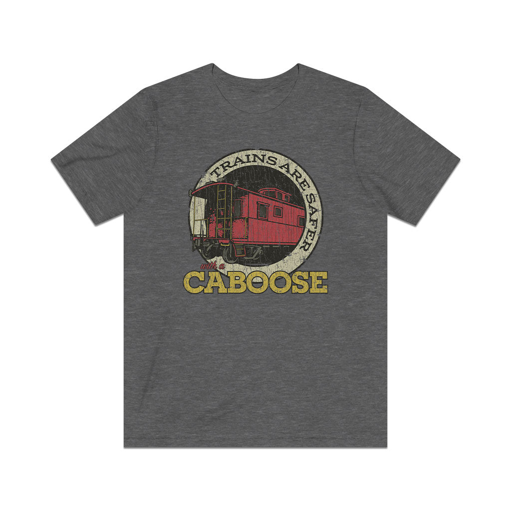 Trains Are Safer With a Caboose 1981 Vintage Men's T-Shirt