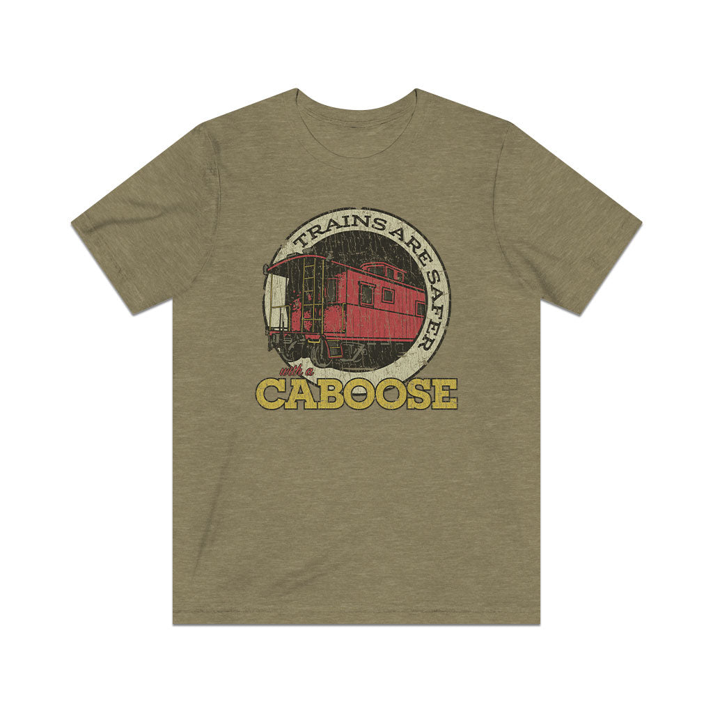Trains Are Safer With a Caboose 1981 Vintage Men's T-Shirt