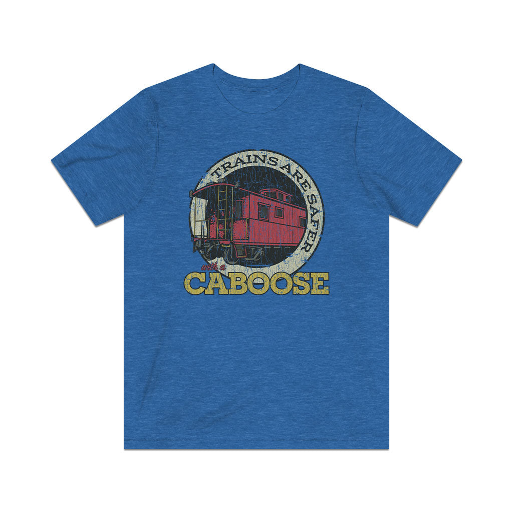 Trains Are Safer With a Caboose 1981 Vintage Men's T-Shirt