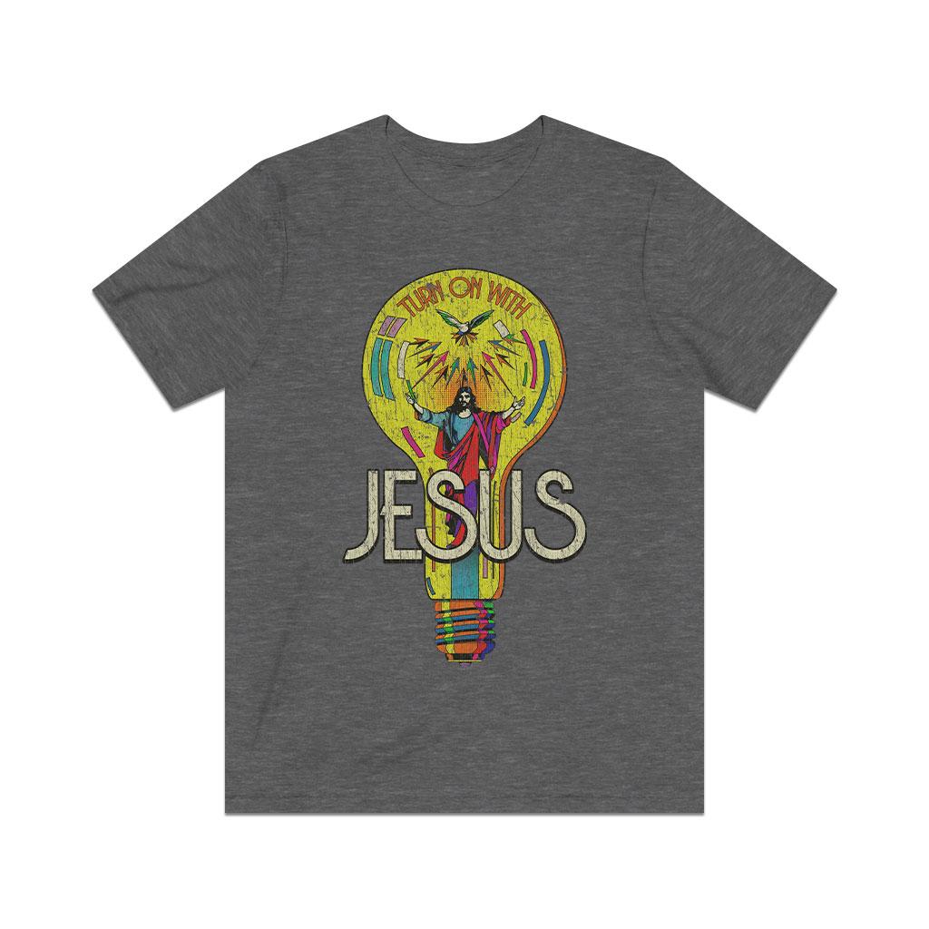 Turn on With Jesus 1970 Vintage Men's T-Shirt