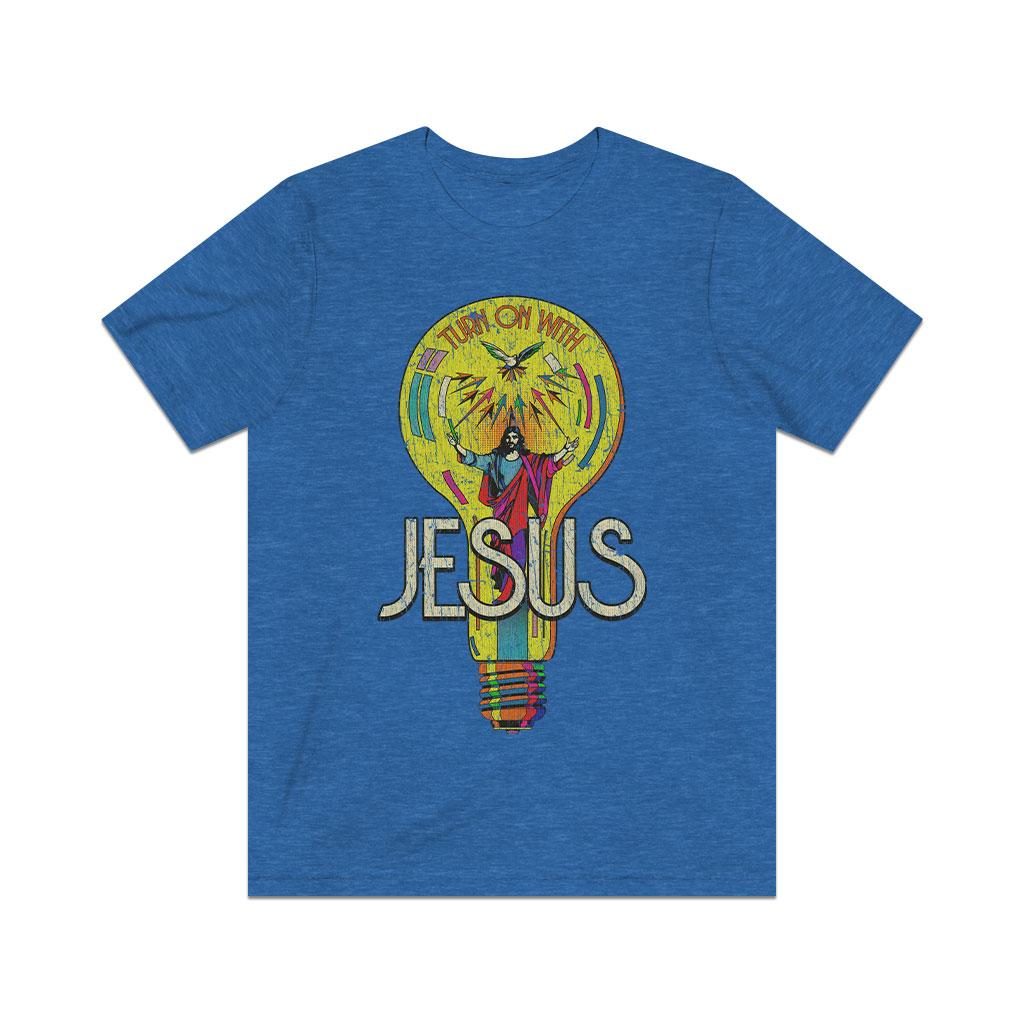 Turn on With Jesus 1970 Vintage Men's T-Shirt
