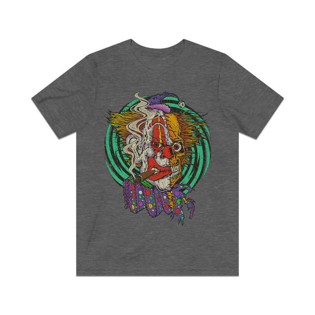 Two Faced Horror Clown 2004 Vintage Men's T-Shirt