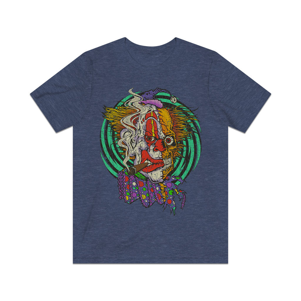 Two Faced Horror Clown 2004 Vintage Men's T-Shirt