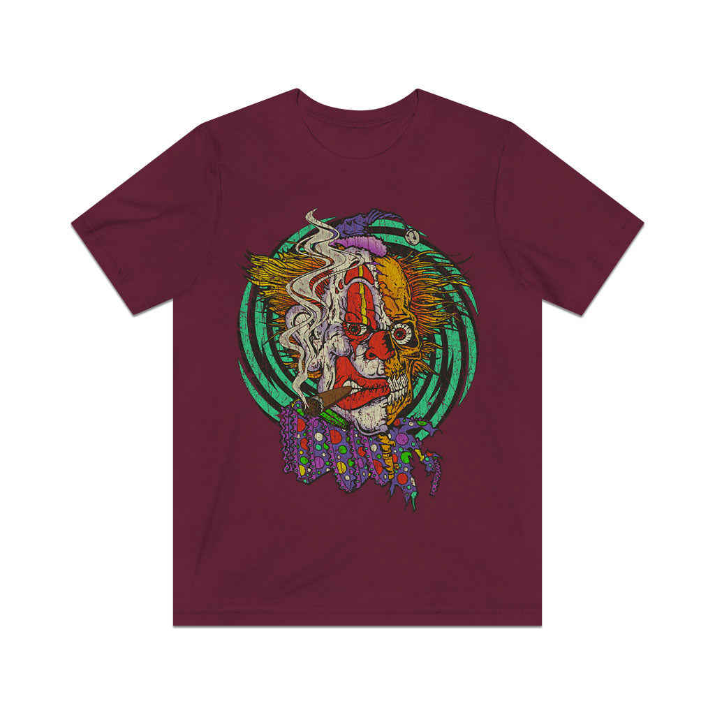 Two Faced Horror Clown 2004 Vintage Men's T-Shirt