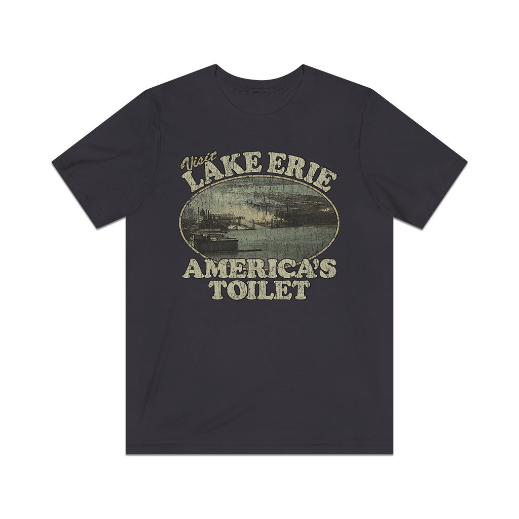 Visit Lake Erie: America's Toilet 1972 Vintage Men's T-Shirt